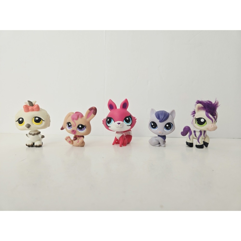 Littlest Pet Shop figure lot 2470 horse 1920 rabbit 3269 fox 360 owl 2-76 cat